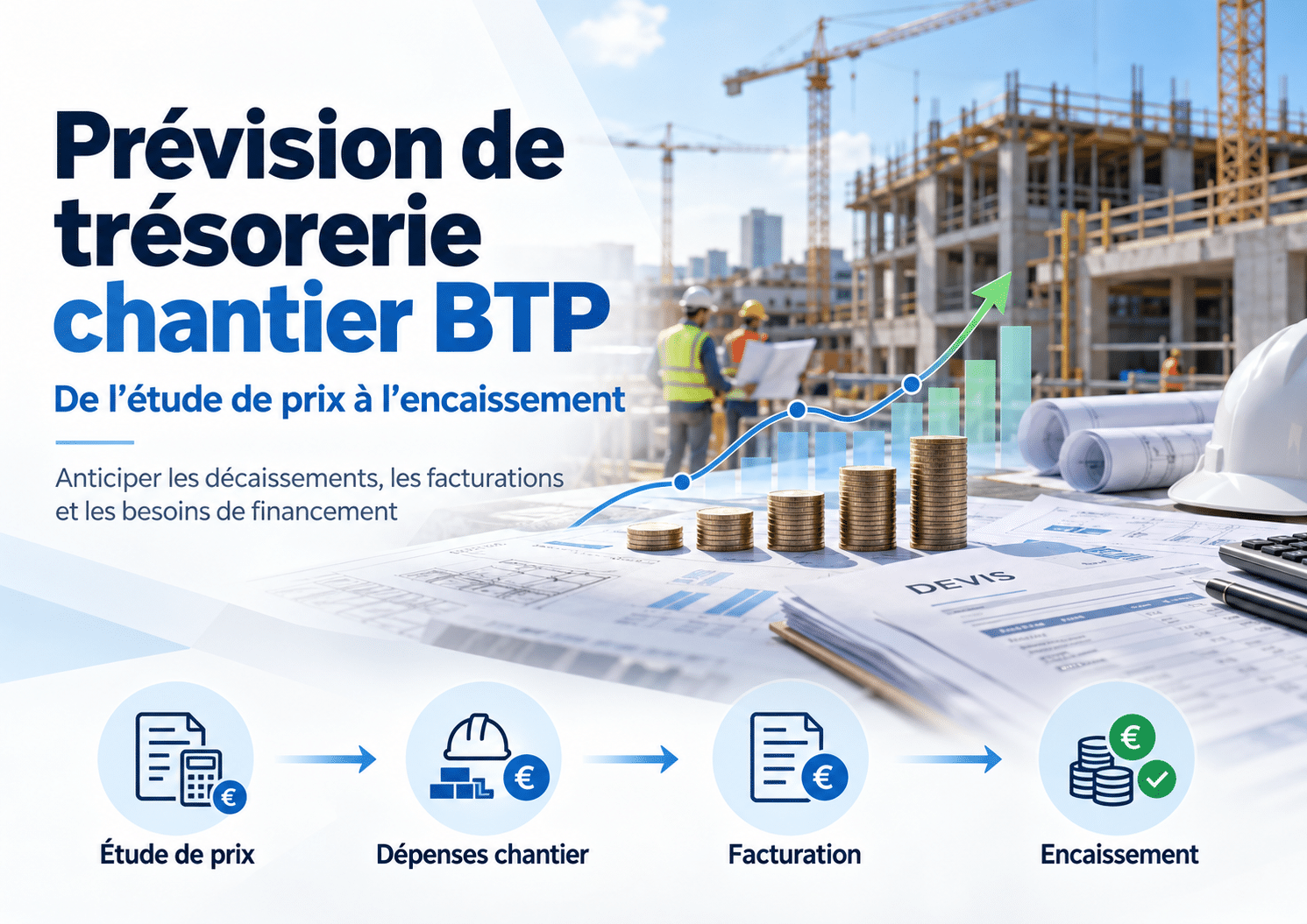 Prévision de trésorerie chantier BTP : méthode et conseils